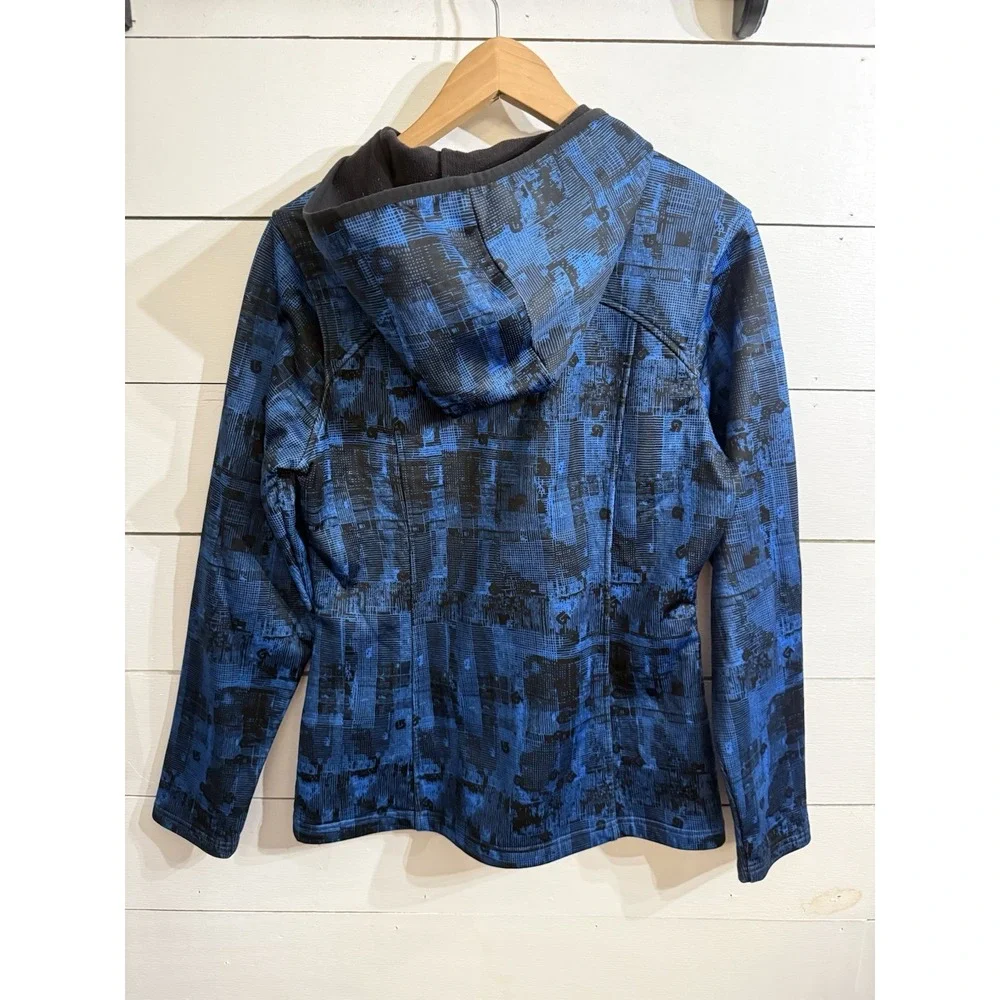 Burton Dry Ride Full Zip Sweatshirt Size Medium Blue Snowboard Hoodie Jacket